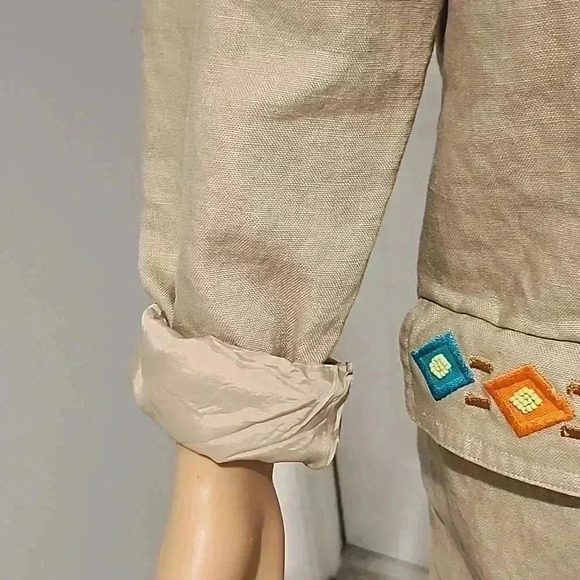 Adam Douglass Adrianna Papell linen blazer - Picture 8 of 9